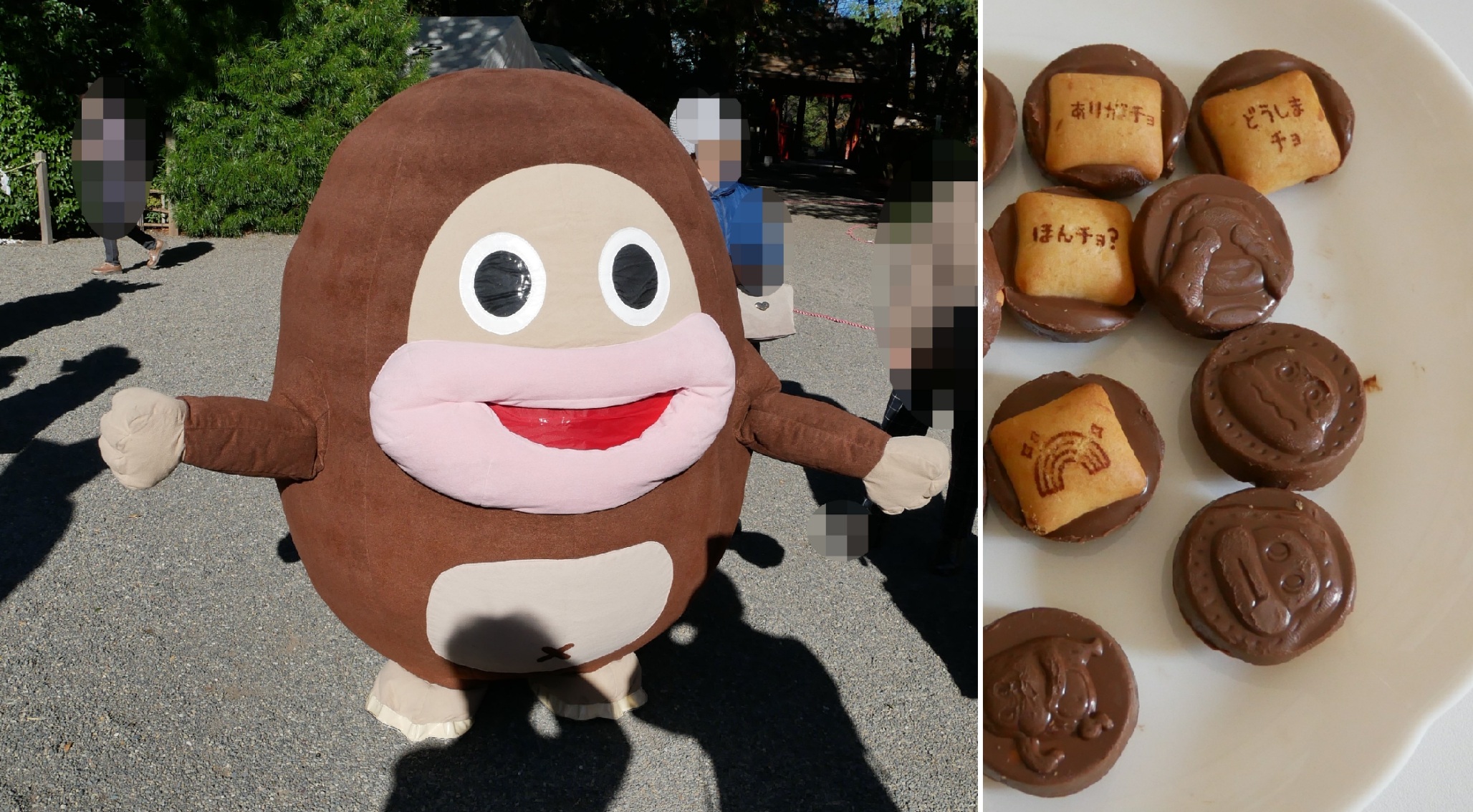 サク山チョコ次郎をPRする「チョコジロー」｜ゆるキャラ