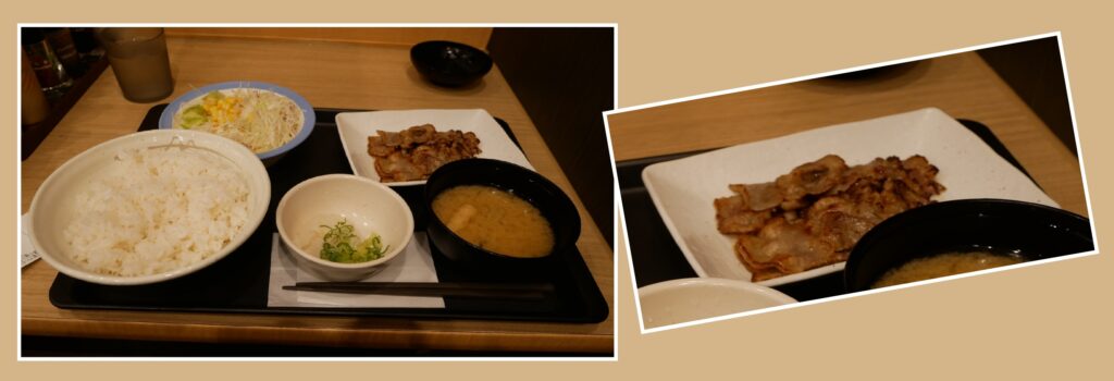 松屋のカルビ焼肉定食