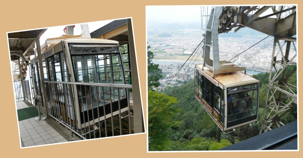 ぎふ金華山のロープウェイ