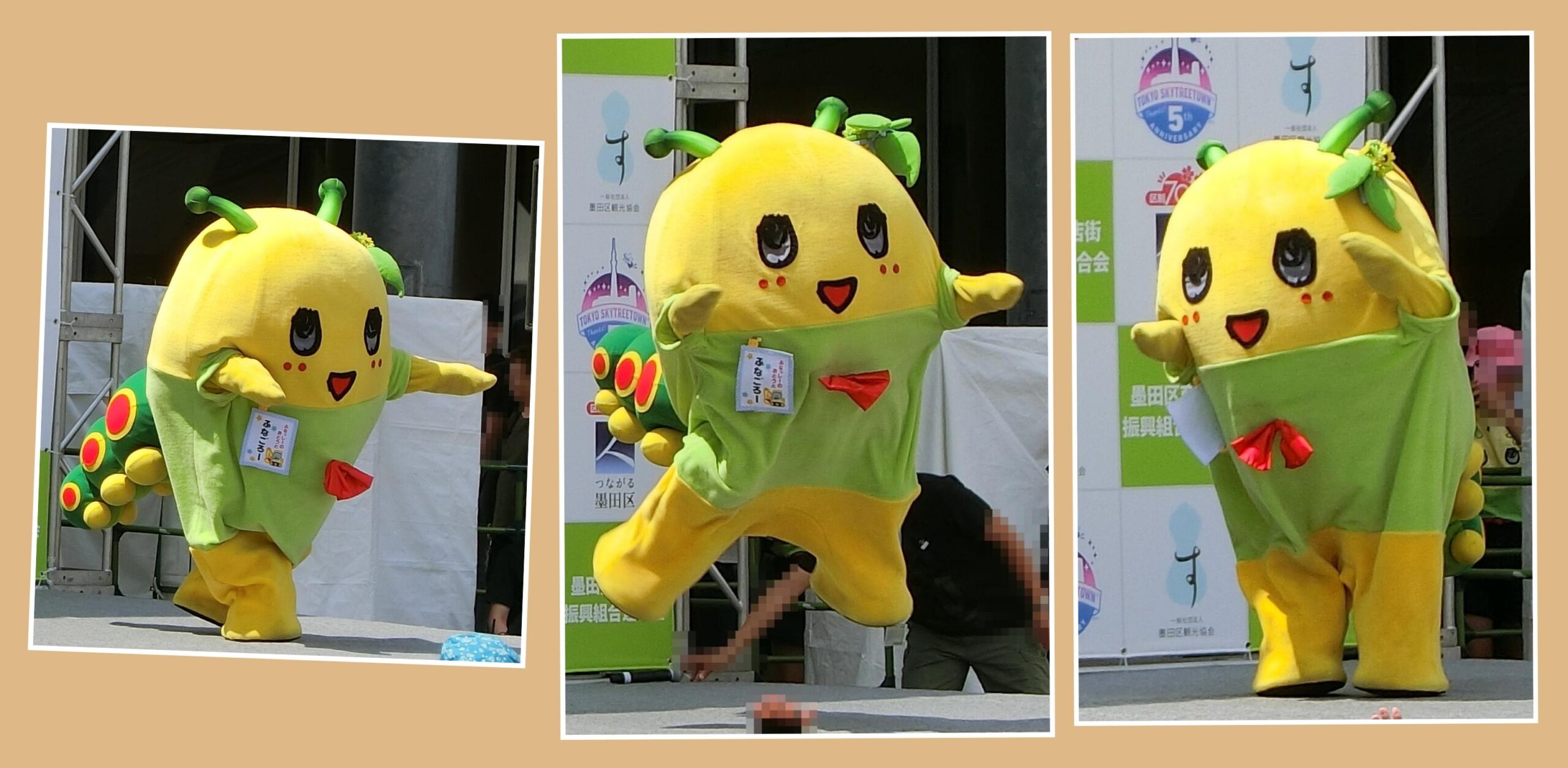 ふなっしー」、「ふにゃっしー」、「ふなごろー」、「ブッシャア